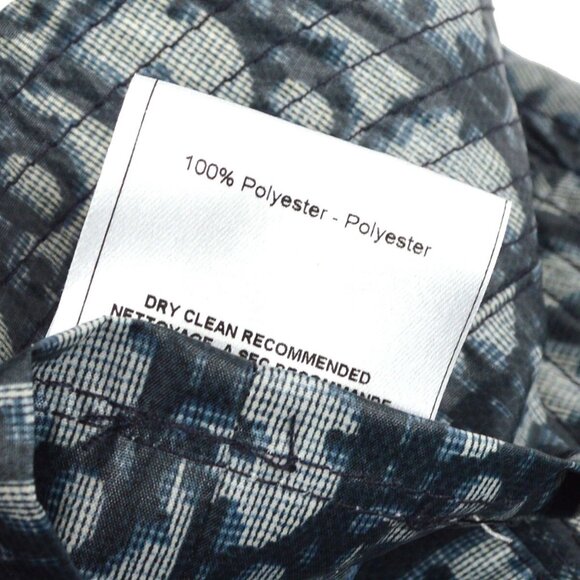 Christian Dior Trotter Pattern Hat Navy Gray CPX4011B #58 Polyester - Picture 10 of 10